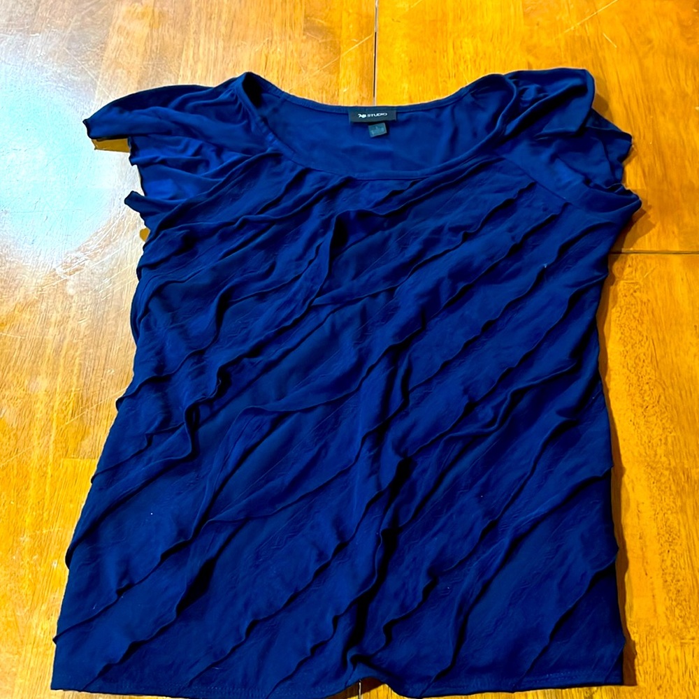 Ruffle front top